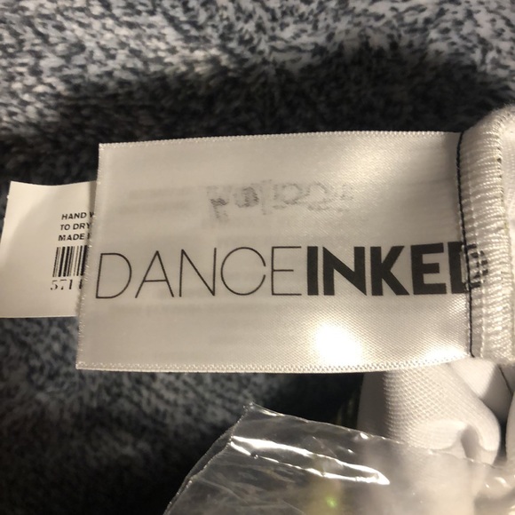 Kids dance leotard yellow plaid black shorts. - Picture 3 of 4